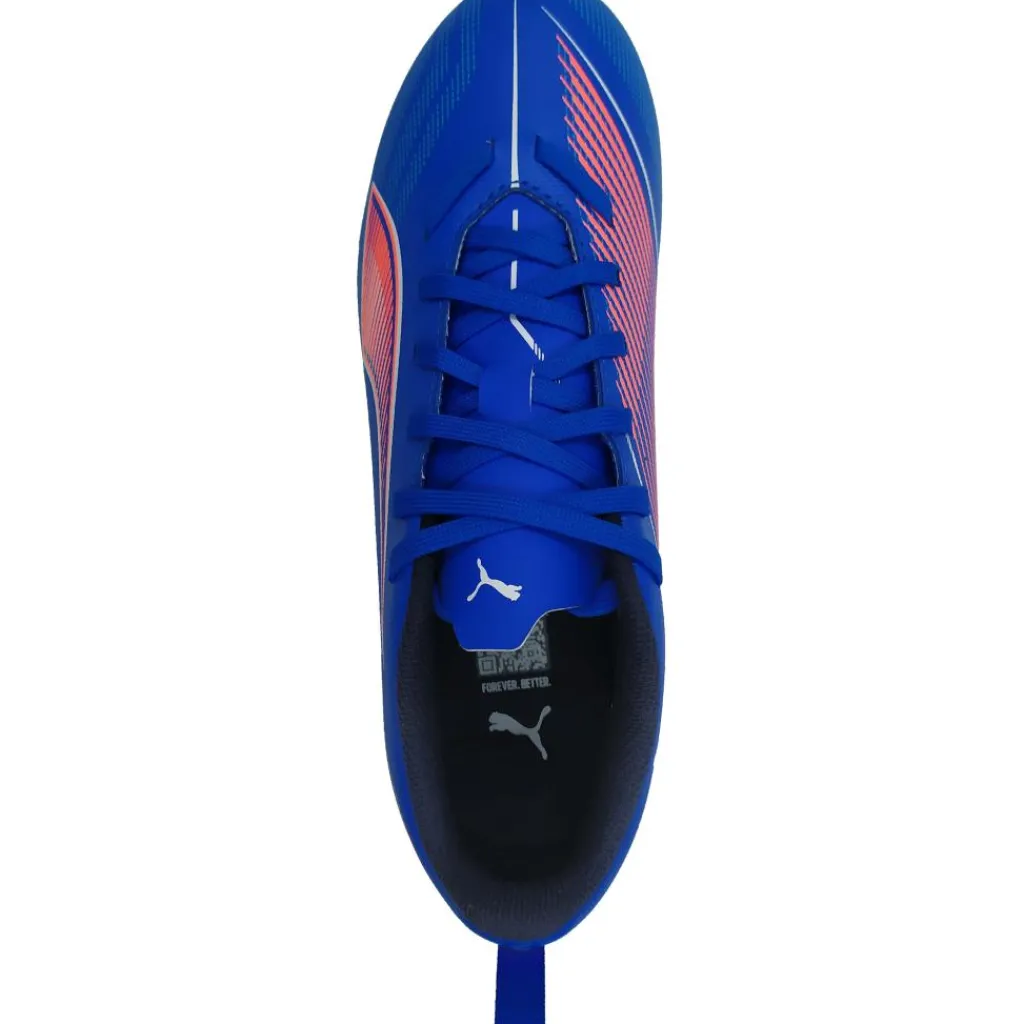 Puma Ultra 6 Play FG - AG voetbalschoenen junior ultra blue white glowing red< Voetbalschoenen
