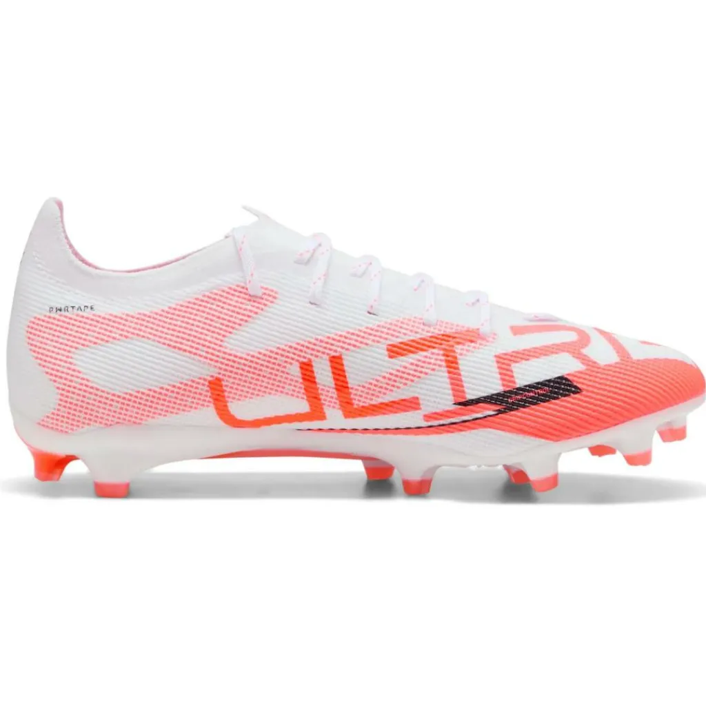 Puma ULTRA 5 PRO FG AG voetbalschoenen heren white black glowing red< Voetbalschoenen