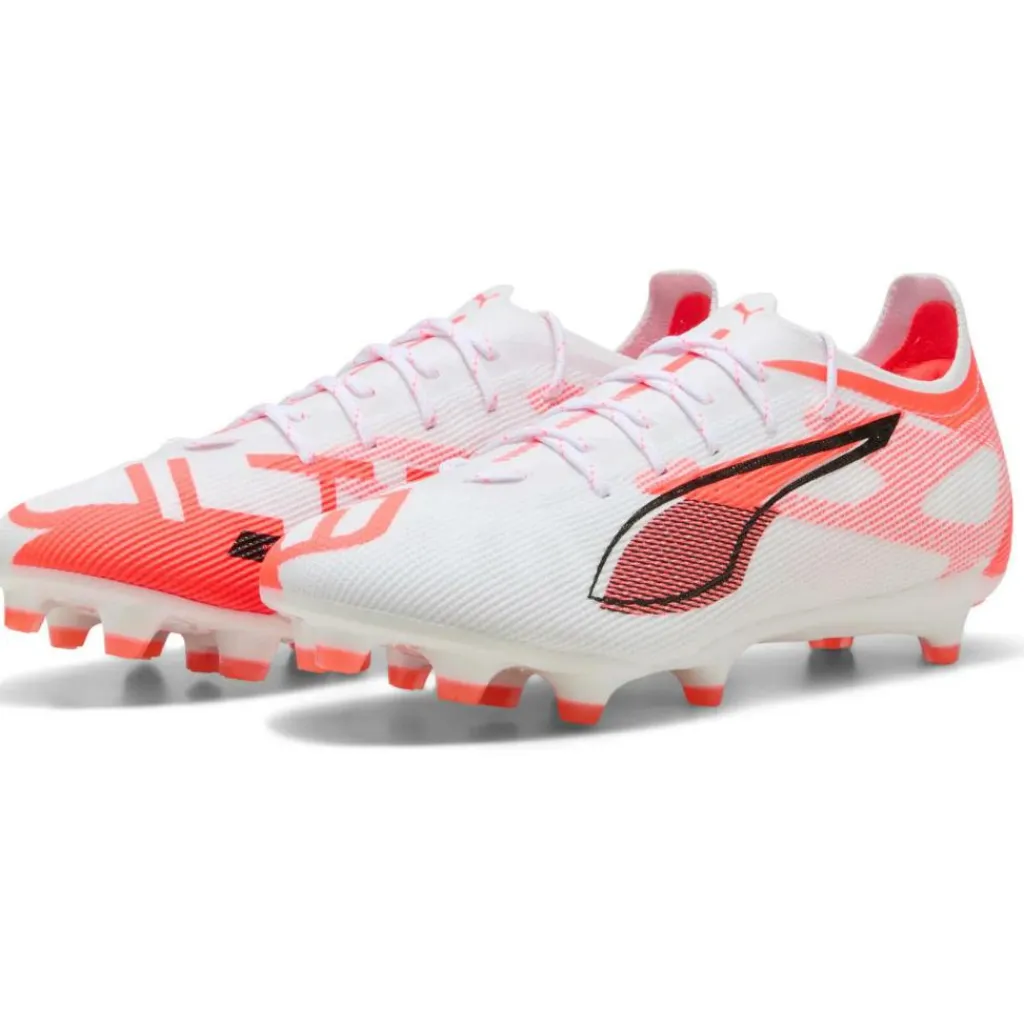 Puma ULTRA 5 PRO FG AG voetbalschoenen heren white black glowing red< Voetbalschoenen