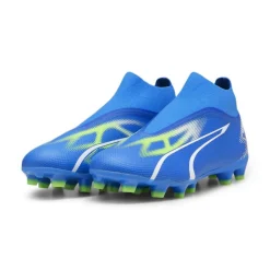 Puma Ultra Match+ LL FG/AG voetbalschoenen heren ultra blue white pro green< Voetbalschoenen