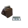 Pushlock Binnenslot en schootplaatje mini bruin< Hang- & Sluitwerk