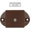 Hang- & Sluitwerk-Pushlock Binnenslot toilet en schootplaatje bruin