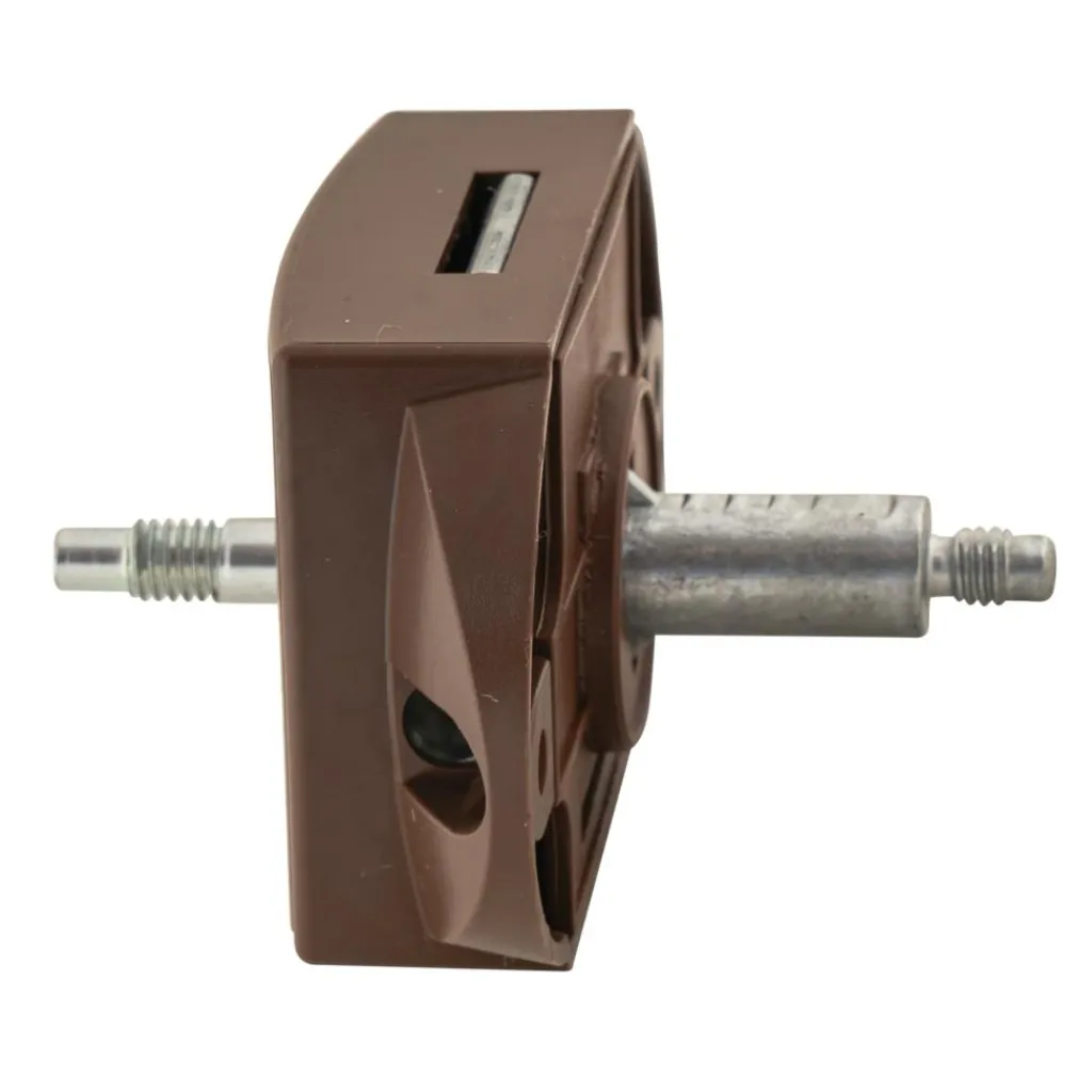 Hang- & Sluitwerk-Pushlock Binnenslot toilet en schootplaatje bruin