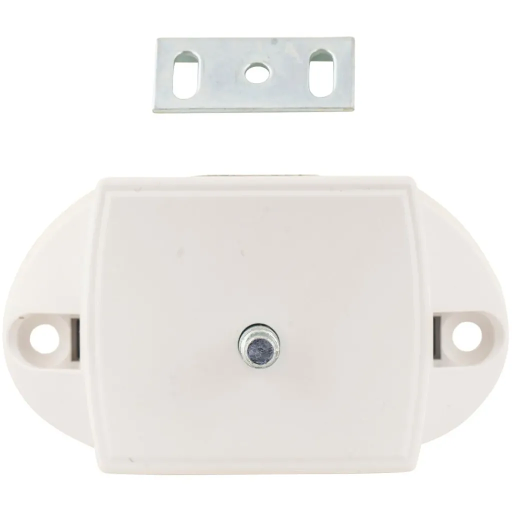 Hang- & Sluitwerk-Pushlock Binnenslot toilet en schootplaatje wit