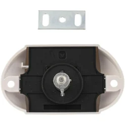 Hang- & Sluitwerk-Pushlock Binnenslot toilet en schootplaatje wit