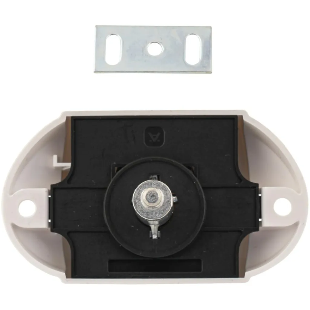 Hang- & Sluitwerk-Pushlock Binnenslot toilet en schootplaatje wit