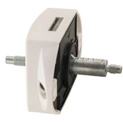 Hang- & Sluitwerk-Pushlock Binnenslot toilet en schootplaatje wit