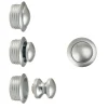 Hang- & Sluitwerk-Pushlock Drukknop + buitenring mini mat chroom