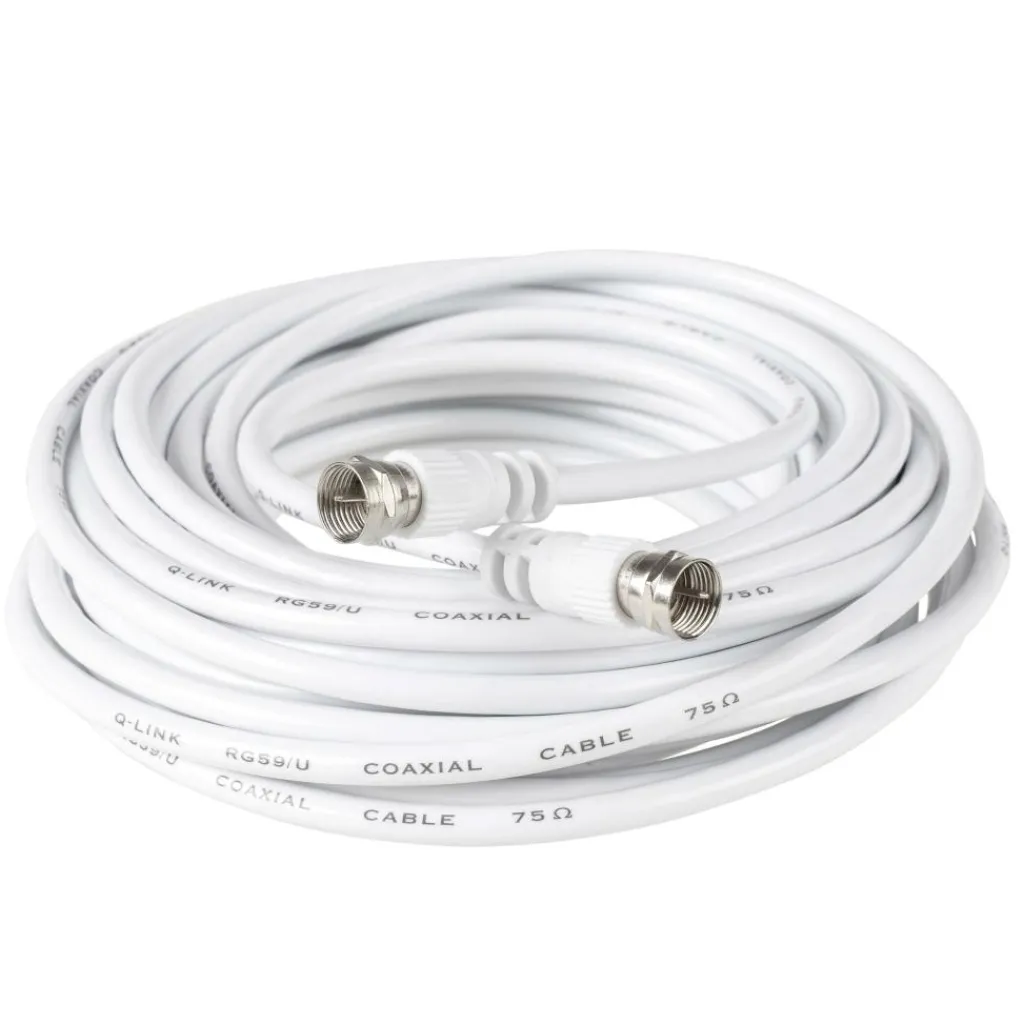 Audio & Video-Q-Link Coaxkabel met F-Connector 10 meter