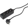 Camping Elektra-Q-Link 3-voudige stekkerdoos zwart 1,5 meter