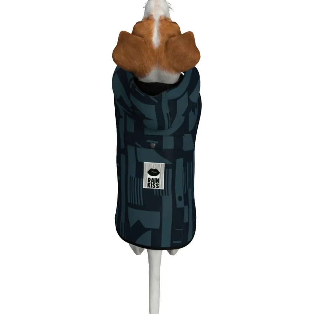 Hondenartikelen-Rainkiss Back To Black Dog Poncho regenjas hond black