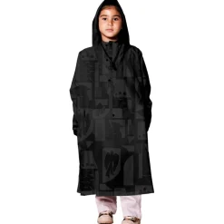 Regenkleding & -Laarzen-Rainkiss Back To Black regenponcho junior black