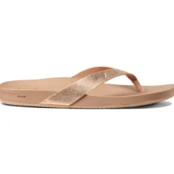Slippers-Reef Cushion Bounce Court slippers dames rose gold