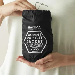 Regenkleding & -Laarzen-Regatta Pack It III regenjas dames black