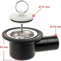 Reich haakse afvoerplug 39 mm< Tankdoorvoeren & Afvoerpluggen