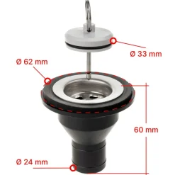 Tankdoorvoeren & Afvoerpluggen-Reich rechte afvoerplug 33 mm