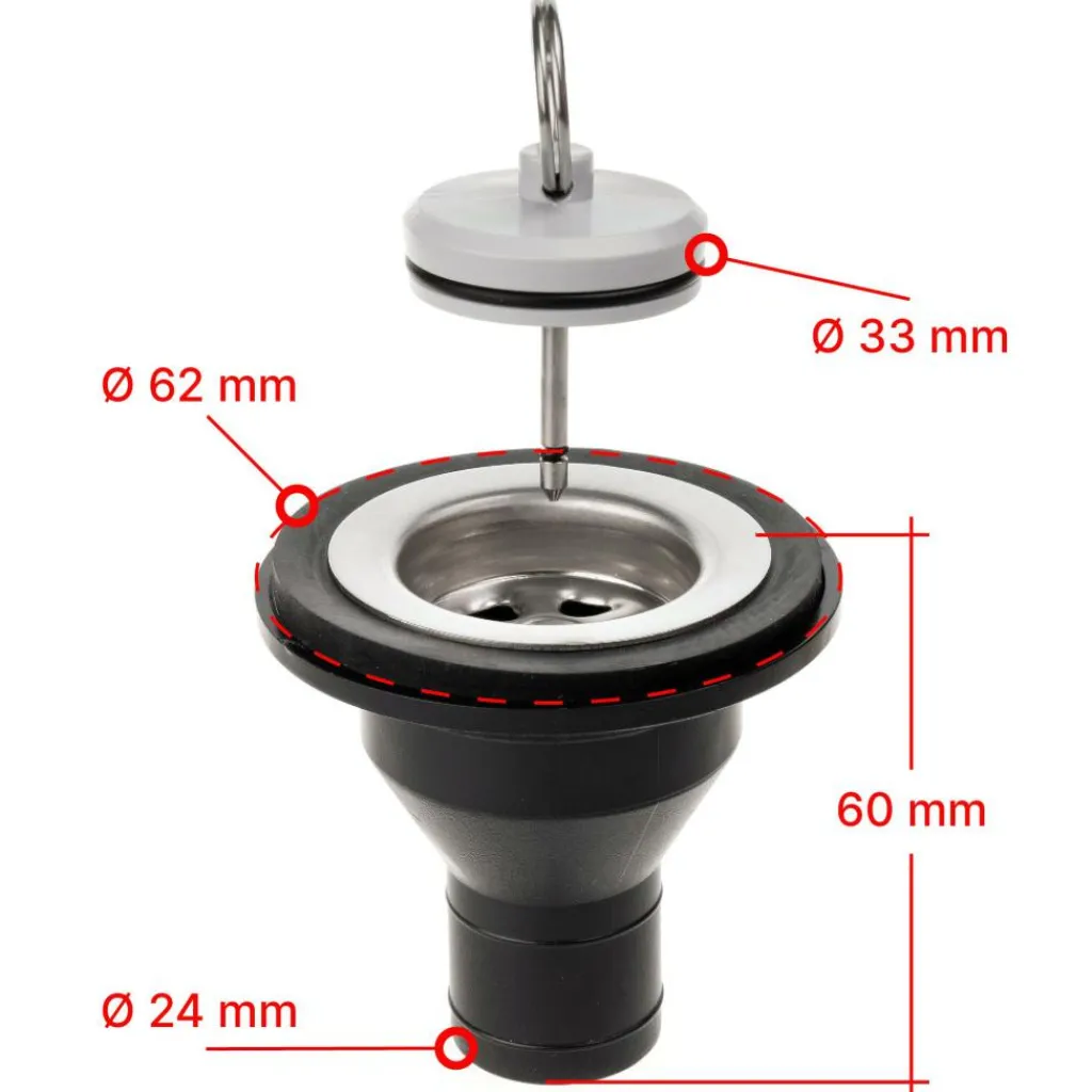 Tankdoorvoeren & Afvoerpluggen-Reich rechte afvoerplug 33 mm