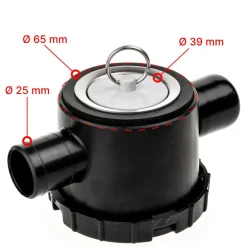 Tankdoorvoeren & Afvoerpluggen-Reich Sifon dubbele afvoerplug met RVS zeefje en afsluit