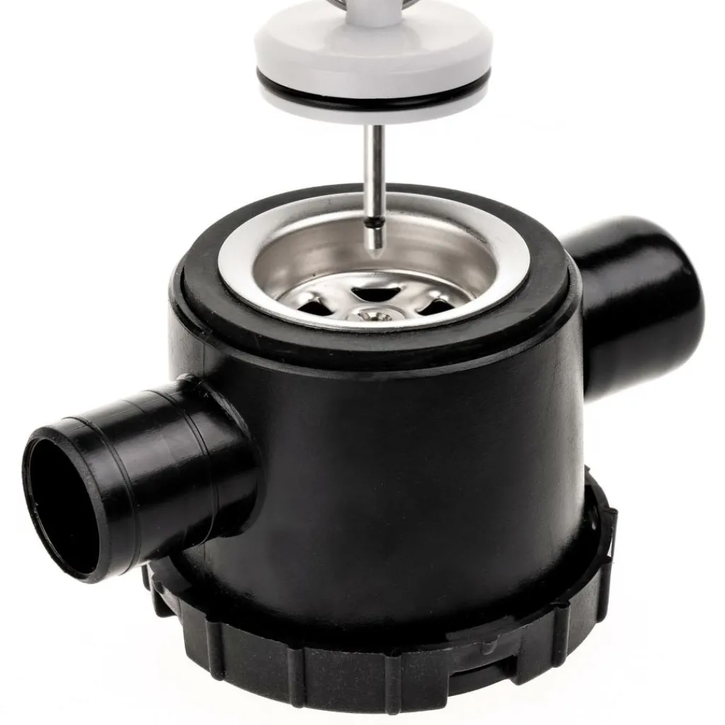 Tankdoorvoeren & Afvoerpluggen-Reich Sifon dubbele afvoerplug met RVS zeefje en afsluit