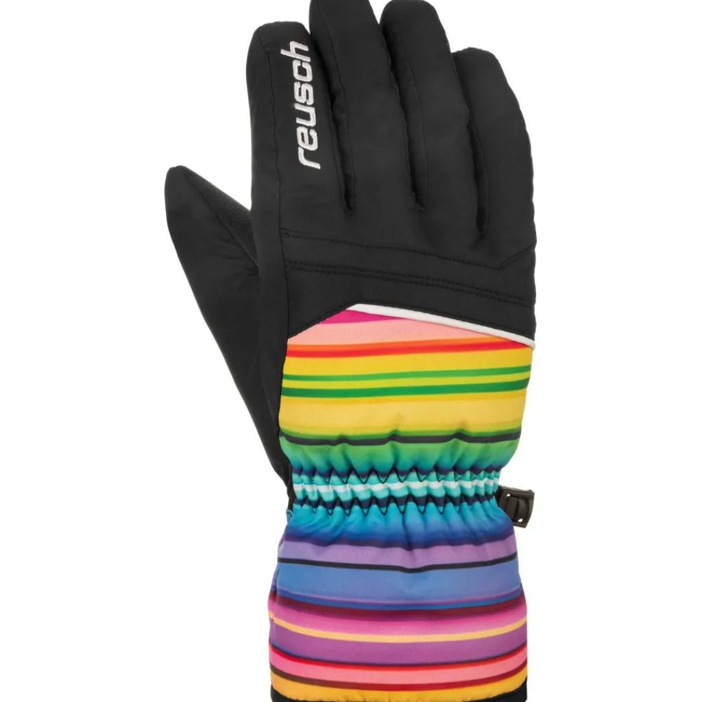 Handschoenen & Wanten|Wintersport-Reusch Alan handschoenen junior black multicolour lines