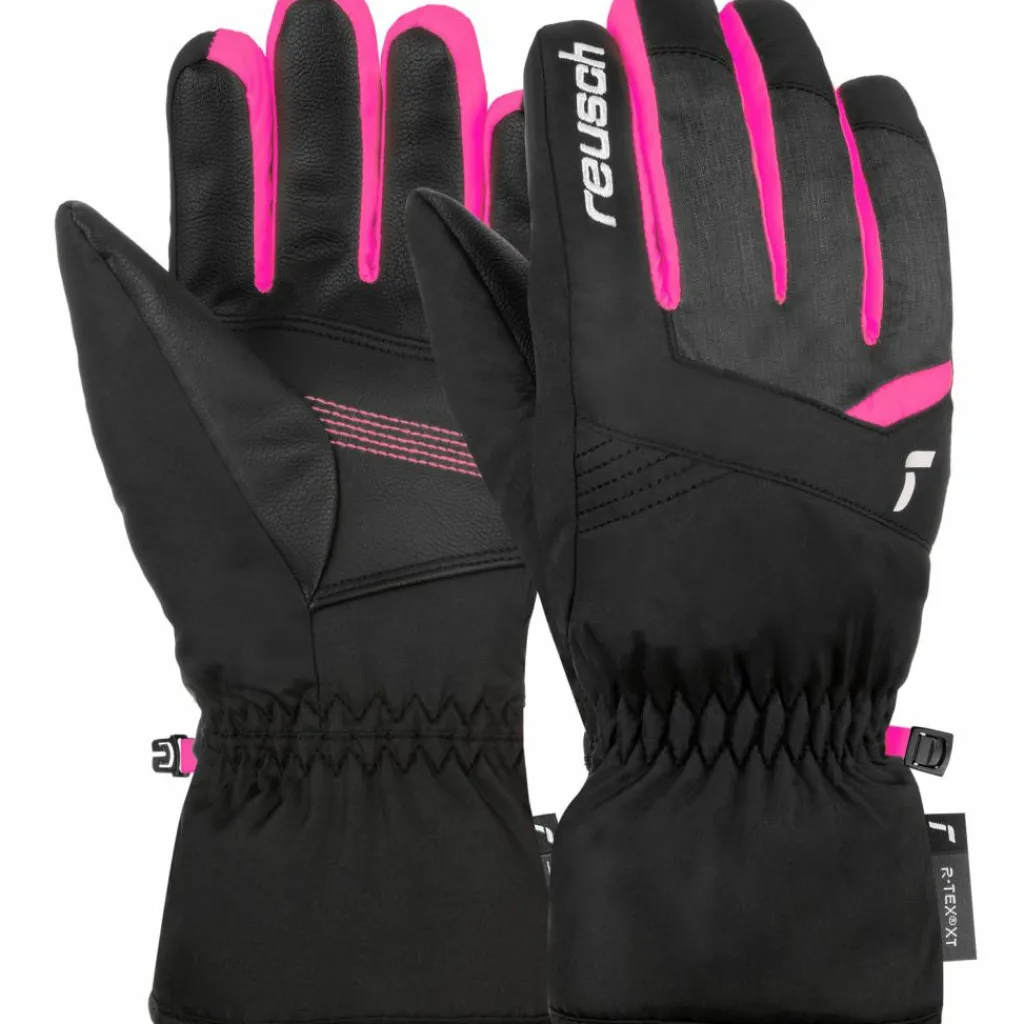 Handschoenen & Wanten|Wintersport-Reusch Bennet R-TEX XT handschoenen junior black black melange pink glo