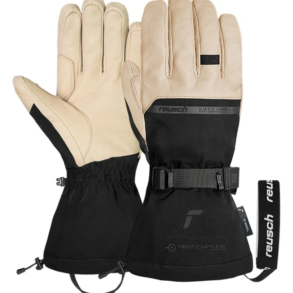 Handschoenen & Wanten|Wintersport-Reusch Duality R-WOOL handschoenen heren tan black