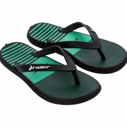 Rider R1 Style Kids slippers junior black green< Slippers