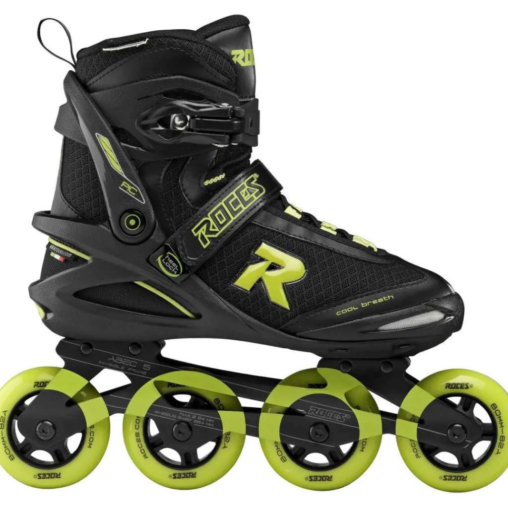 Inline Skates-Roces PIC TIF 80 inline skates heren black lime