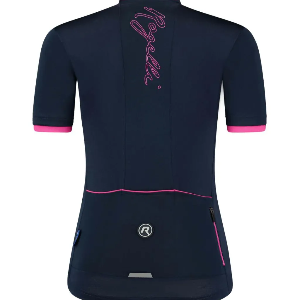 Rogelli Essential fietsshirt dames blauw roze< Fietskleding