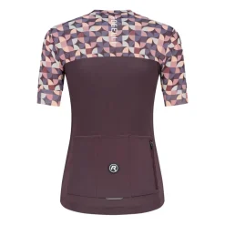 Fietskleding-Rogelli Essential Graphic fietsshirt dames bordeaux coral