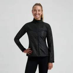 Rogelli Essential Hi Vis hardloopjack dames zwart  reflection< Hardloopkleding