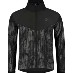 Hardloopkleding-Rogelli Essential Hi Vis hardloopjack heren zwart reflection
