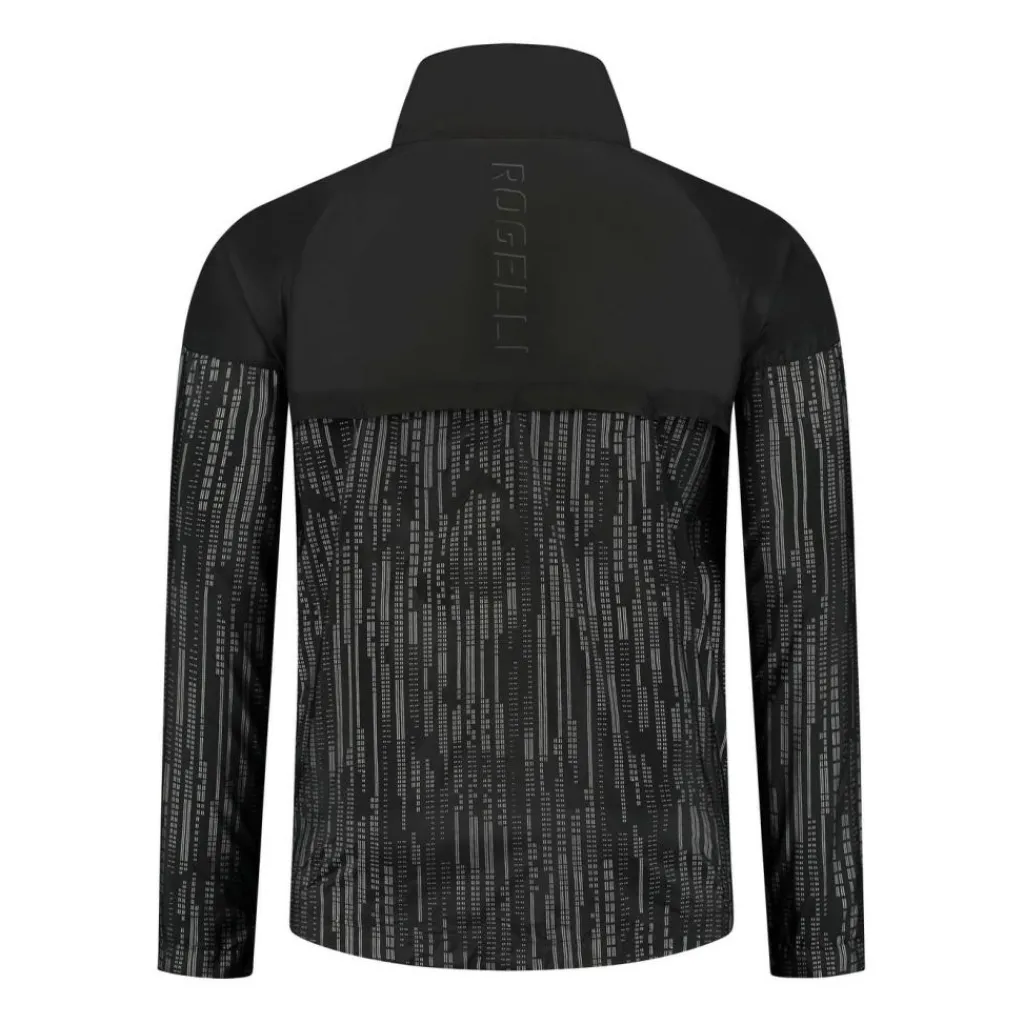 Hardloopkleding-Rogelli Essential Hi Vis hardloopjack heren zwart reflection