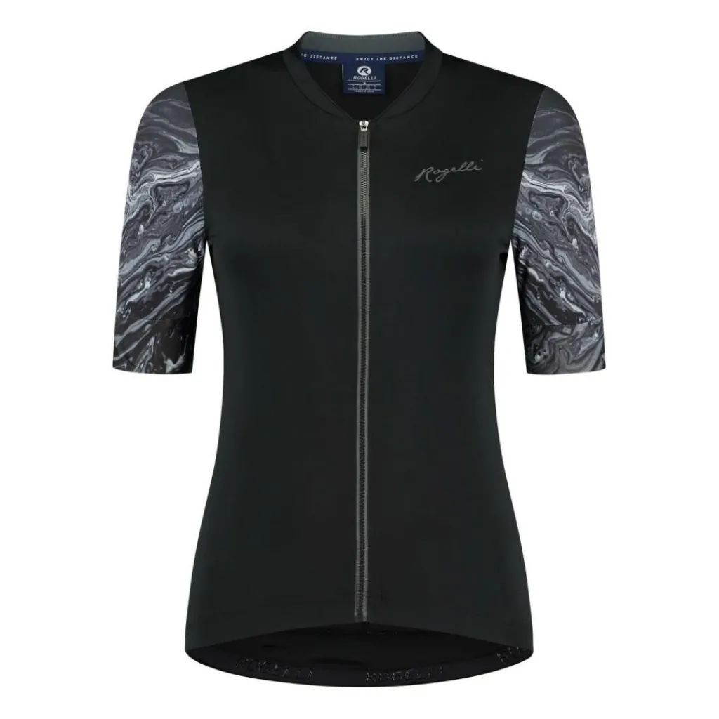 Fietskleding-Rogelli Liquid fietsshirt dames zwart grijs