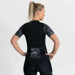 Fietskleding-Rogelli Liquid fietsshirt dames zwart grijs