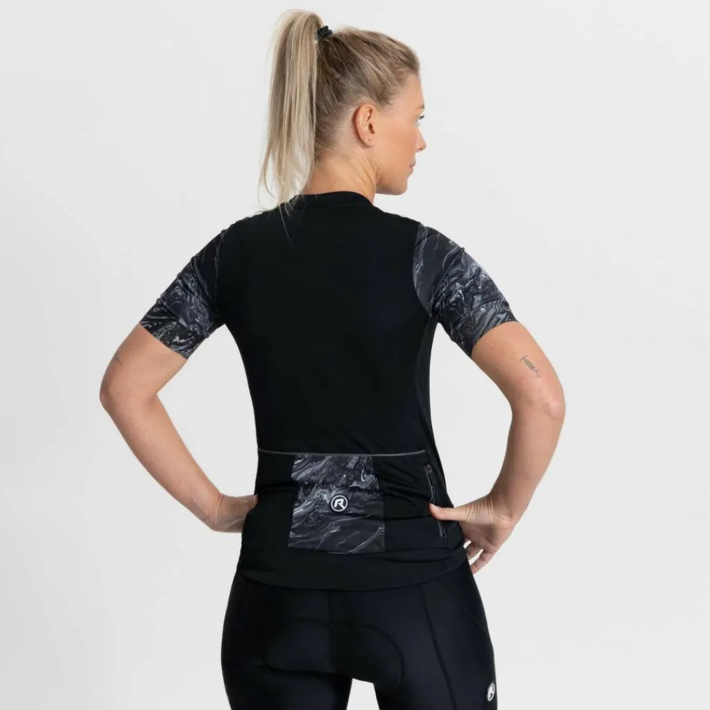 Fietskleding-Rogelli Liquid fietsshirt dames zwart grijs