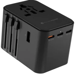Camping Elektra-Rolling Square Travel Adapter Quick Charge wereldstekker black