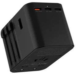 Camping Elektra-Rolling Square  Travel Adapter Quick Charge wereldstekker black