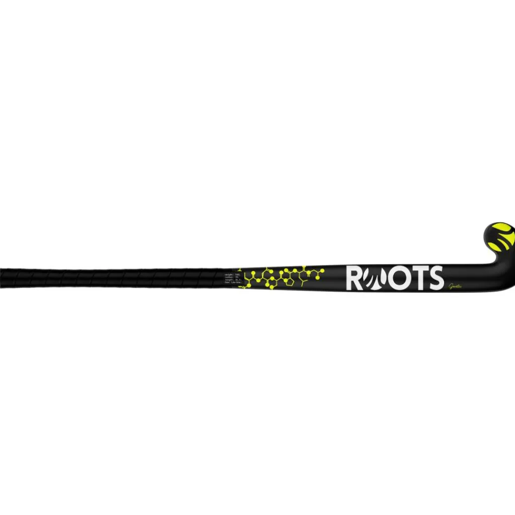 Hockeystick-Roots Genetics 70 Mid Bow hockeystick black yellow - 36,5 inch