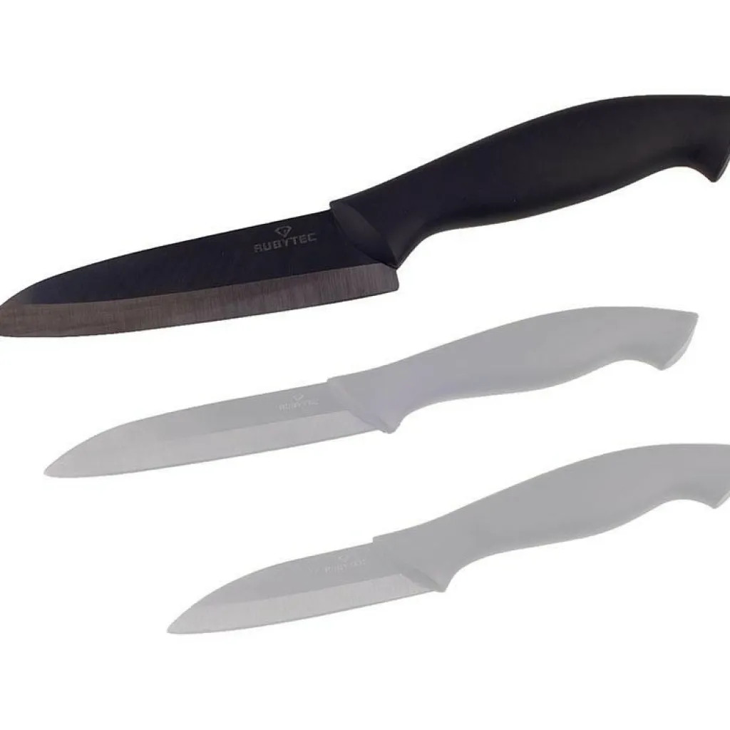 Rubytec Ceram keramisch keukenmes large black< Keukengerei