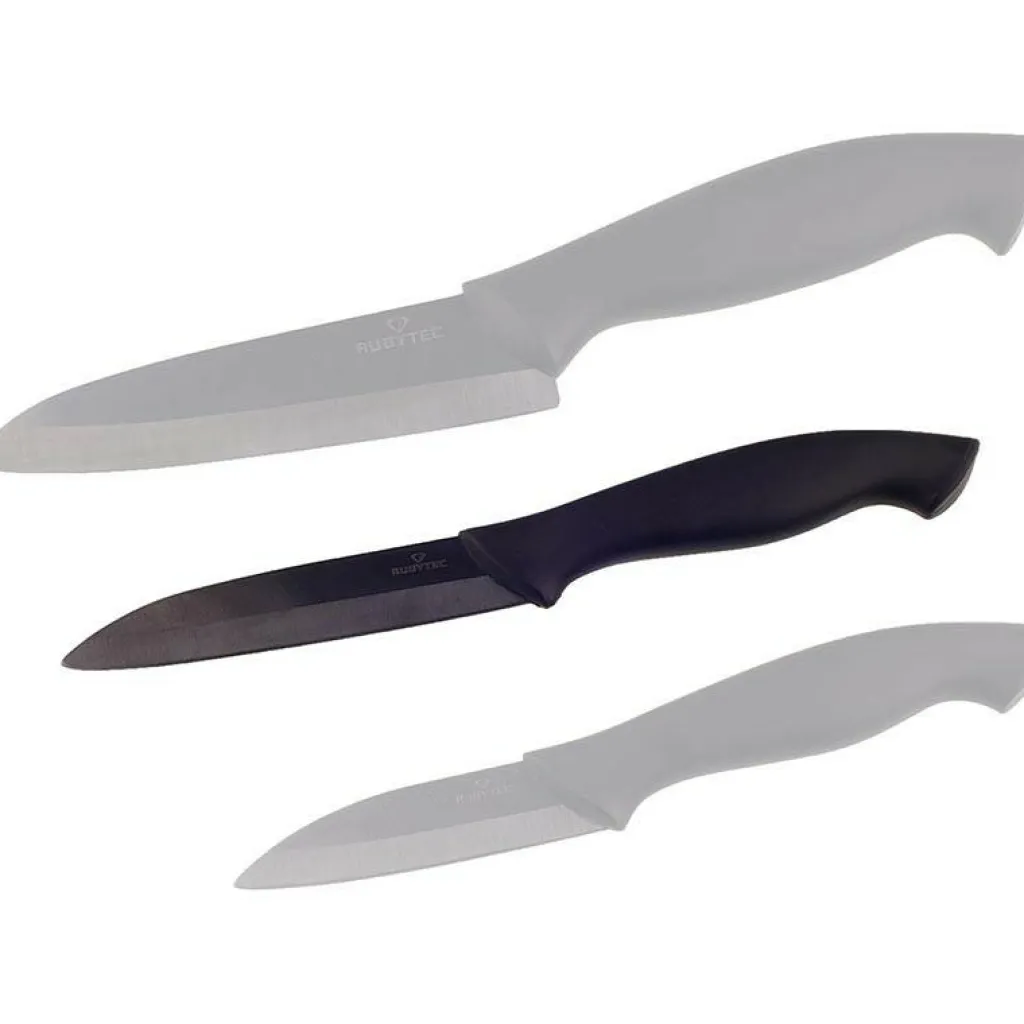 Rubytec Ceram keramisch keukenmes medium black< Keukengerei