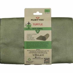 Rubytec Turtle ECO handdoek 120 x 60 cm green< Reishanddoeken