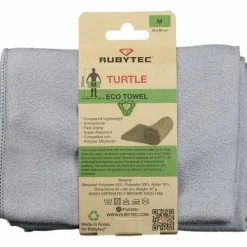 Rubytec Turtle ECO handdoek 80 x 40 cm grey< Reishanddoeken