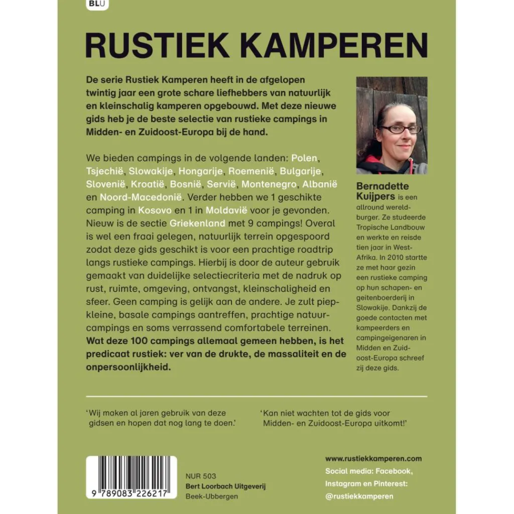 Rustiek Kamperen Midden- en Zuidoost-Europa campinggids< Reisboeken & Kaarten