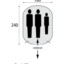 3-Persoons Tent|Tunneltenten-Safarica Cheetah 180 pop up tent grey