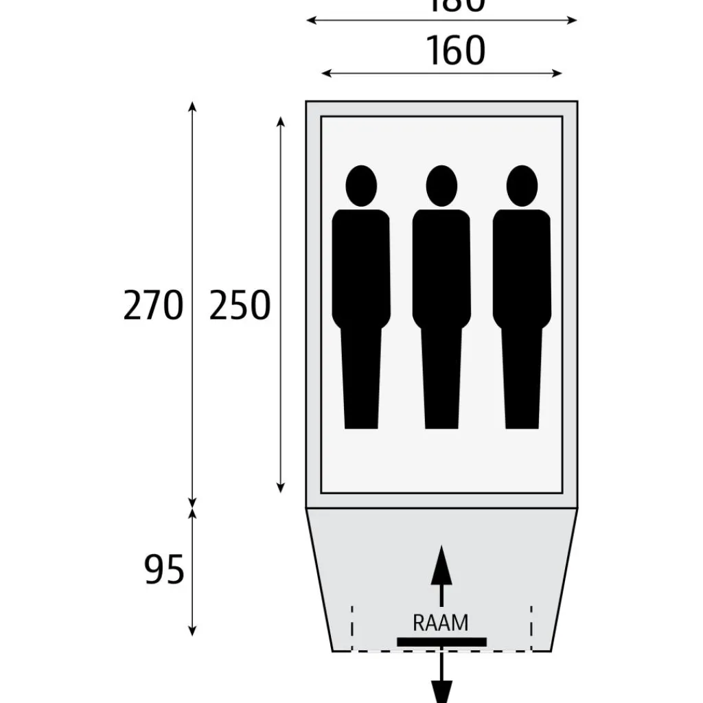 Safarica Hurricane 180 pop up tent grey< 3-Persoons Tent|Tunneltenten