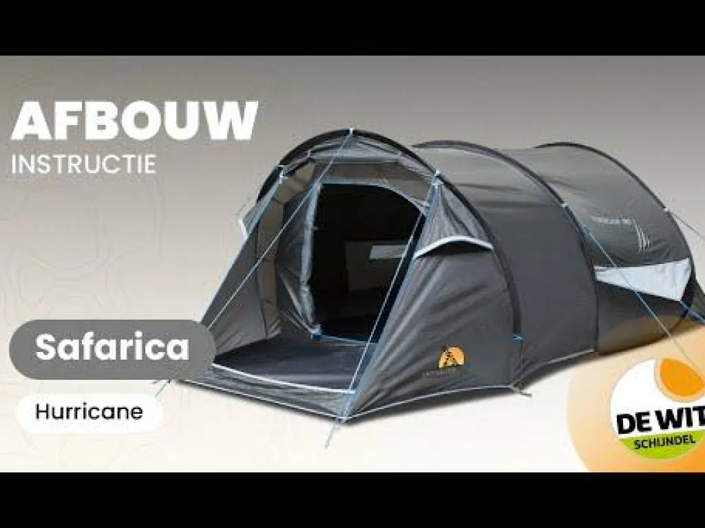 Safarica Hurricane 180 pop up tent grey< 3-Persoons Tent|Tunneltenten