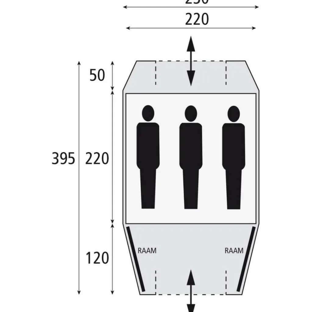 Safarica Kenia 230 koepeltent grey< 3-Persoons Tent|Tunneltenten