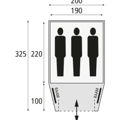 Safarica Kenia 200 TC koepeltent beige< 3-Persoons Tent|Tunneltenten