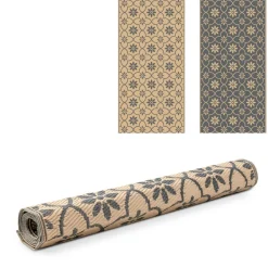 Safarica Safari beachmat 180 x 90 cm tiles grey beige< Buitenkleden & Tenttapijten